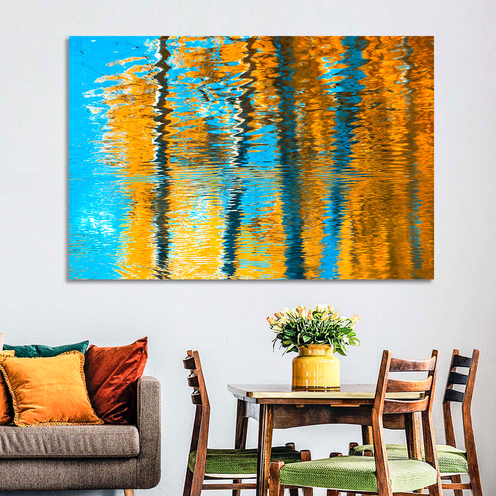Blue Autumn Reflection Wall Art