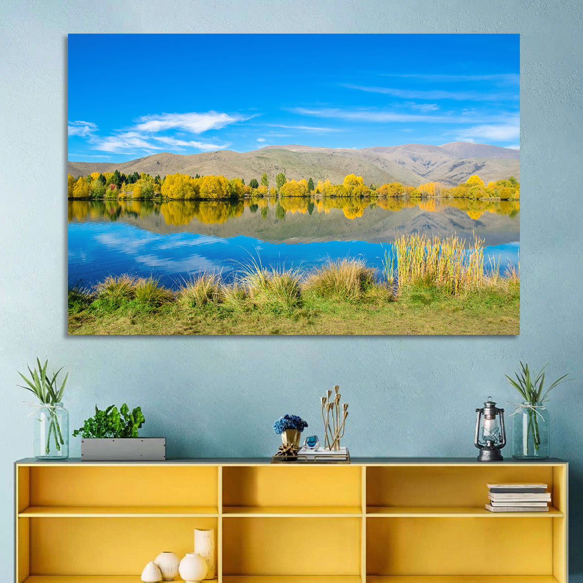 Ruataniwha Autumn Reflection Wall Art