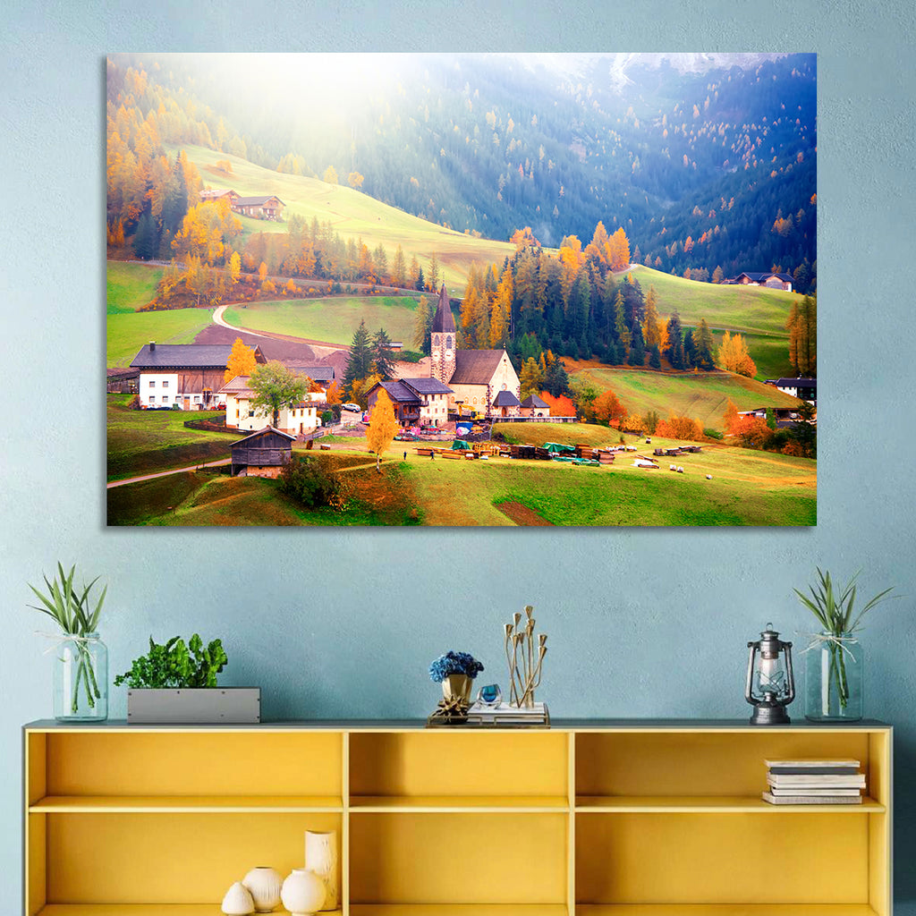Santa Maddalena Golden Hour Wall Art