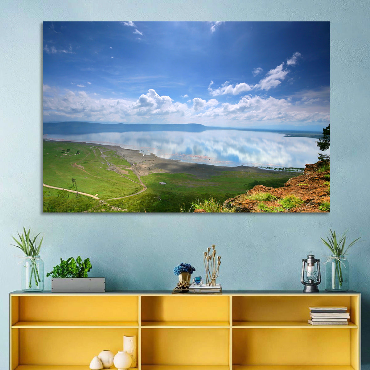 Lake Nakuru Cliffside Reflection Wall Art