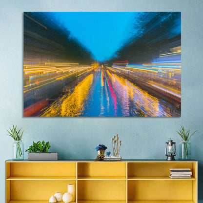 Canal Reflections at Night Wall Art