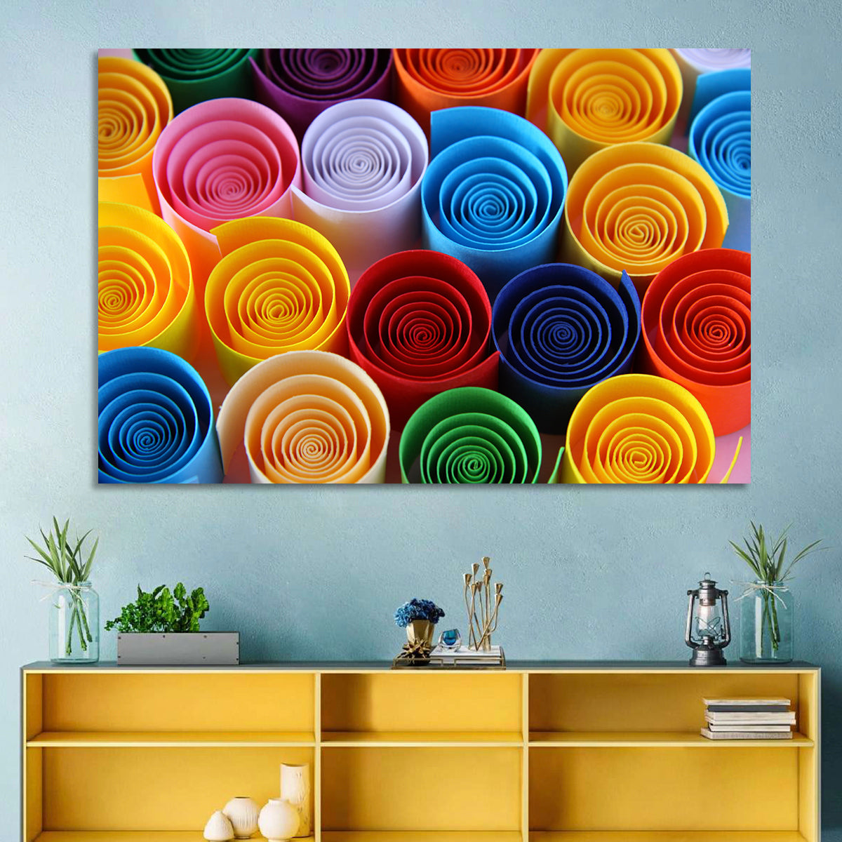 Quilled Color Spirals Wall Art