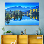 Gold Lake Reflection Wall Art