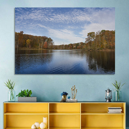 Seneca Lake Autumn Reflection Wall Art