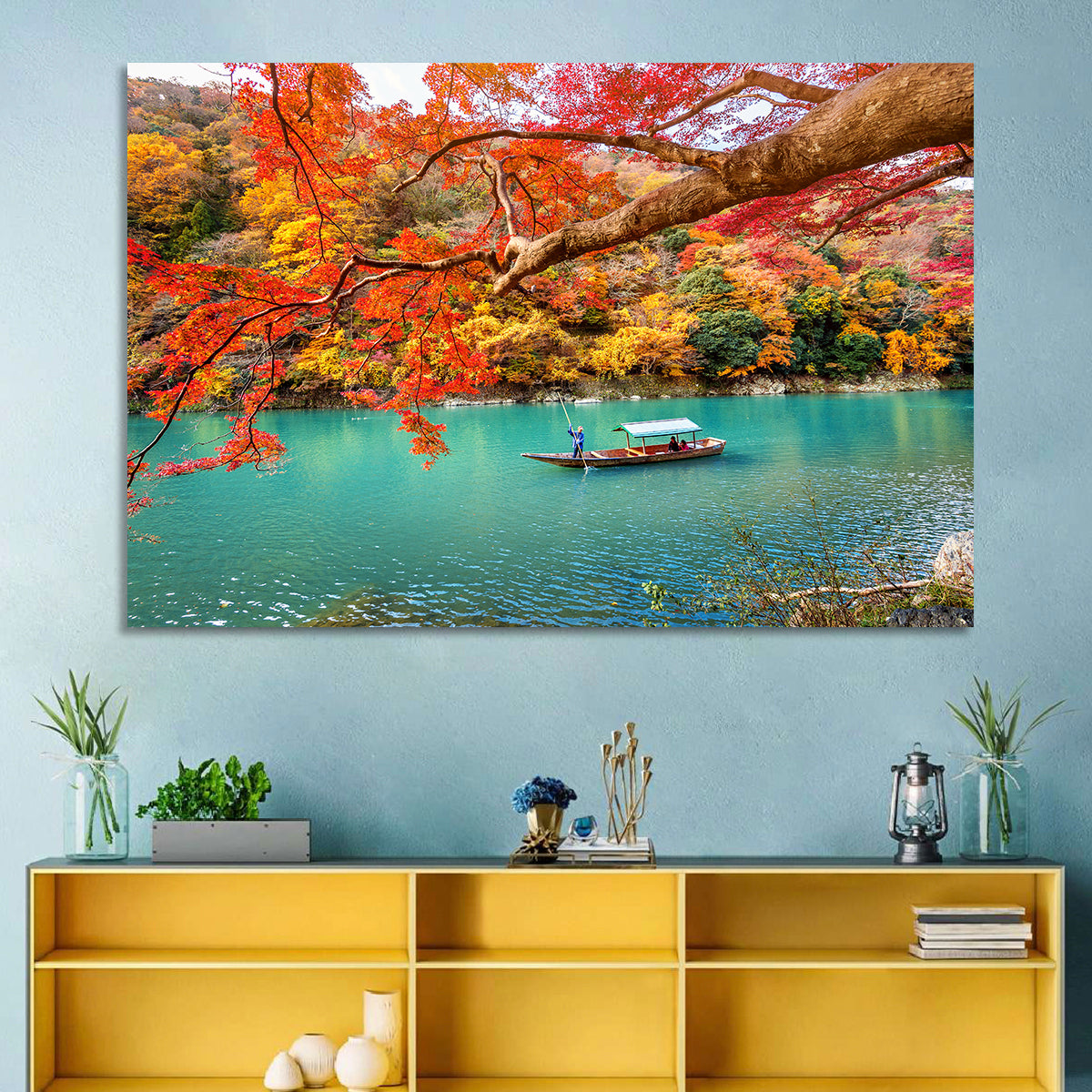 Hozugawa River, Kyoto Wall Art in a room, landscape