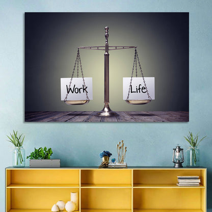 Metallic Scale: Work and Life Wall Art
