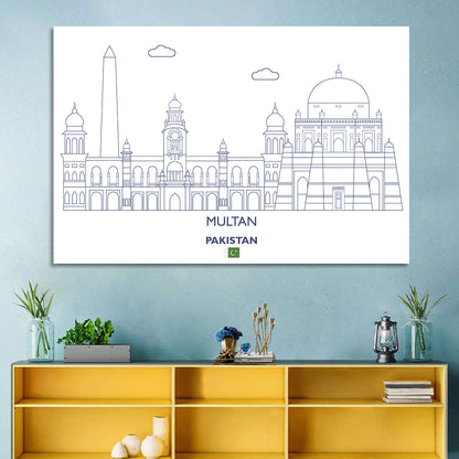 Multan Skyline with Shah Rukn-e-alam Wall Art
