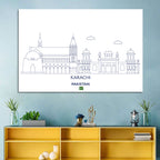 Karachi Skyline with Mazar-e-quaid Wall Art