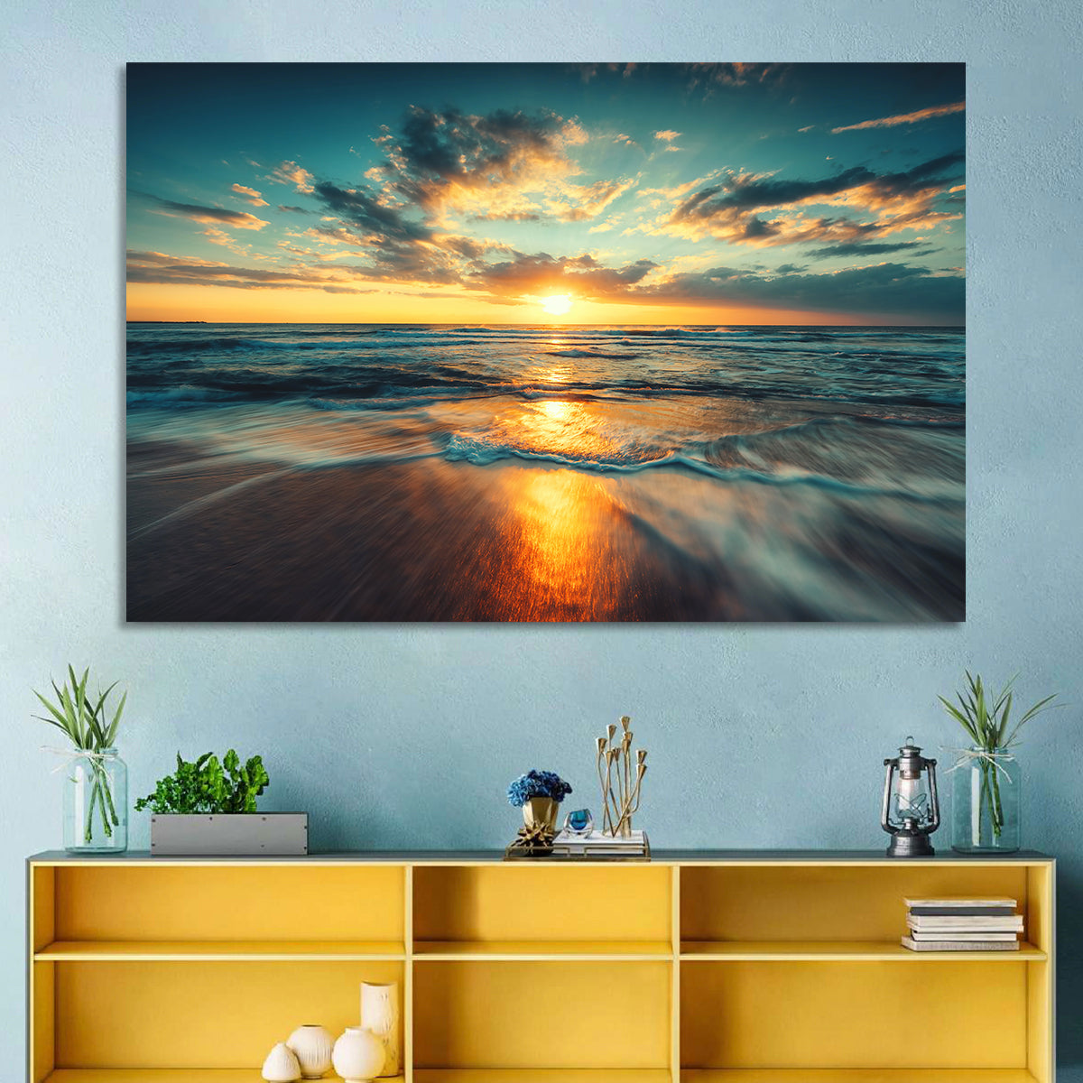 Cloudscape Over Beach Wall Art