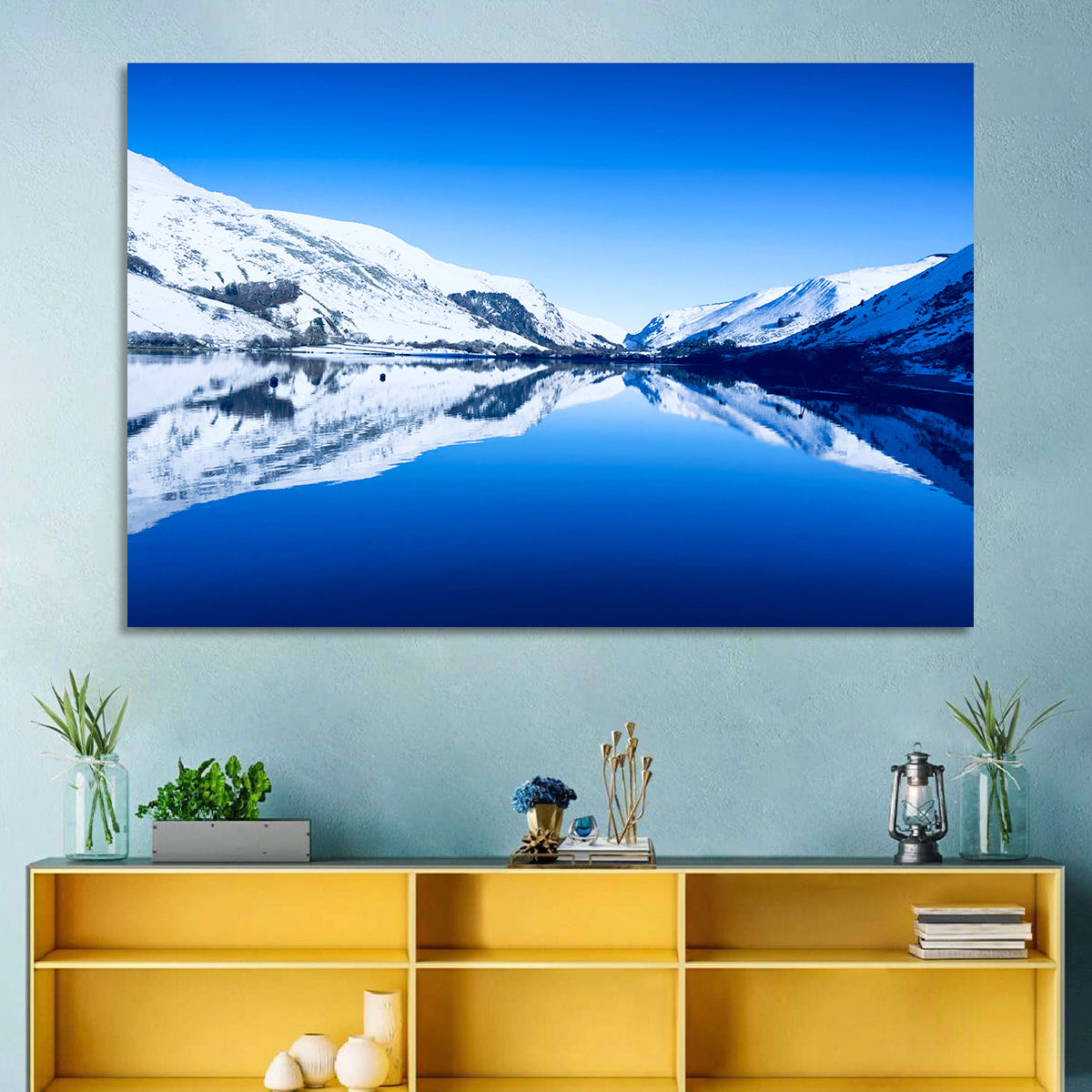 Tal Y Llyn Winter Reflection Wall Art