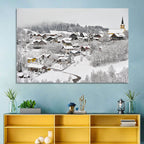 Oberstaufen Winter Village Wall Art