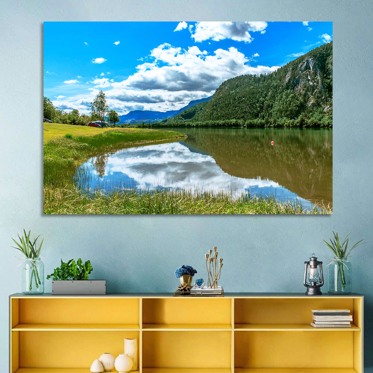 Lake Mjosa Reflection Wall Art