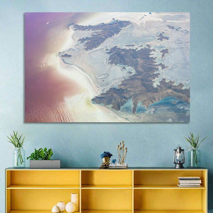 Urmia Lake Aerial View Wall Art