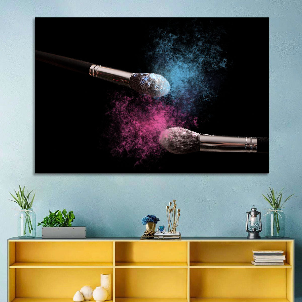 Powder Burst Makeup Brushes Wall Art