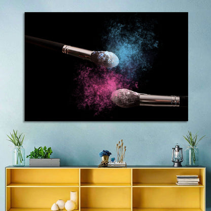 Powder Burst Makeup Brushes Wall Art