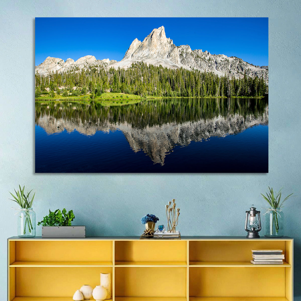 Sawtooth Peaks at Alice Lake Wall Art