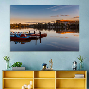 Dutzendteich Lake Sunset Wall Art