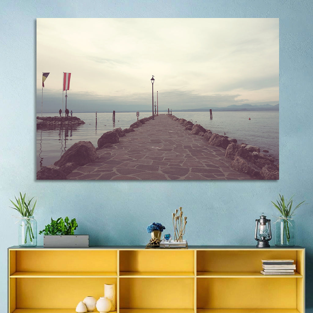 Stone Pier at Lake Garda Wall Art