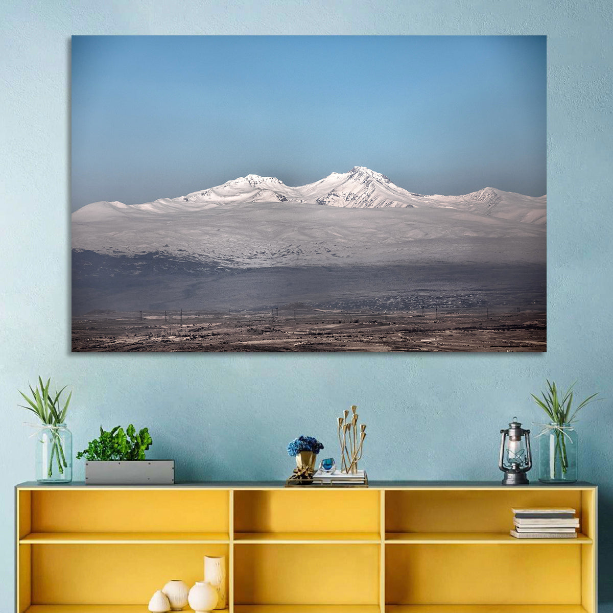 Mount Aragats Winter Landscape Wall Art