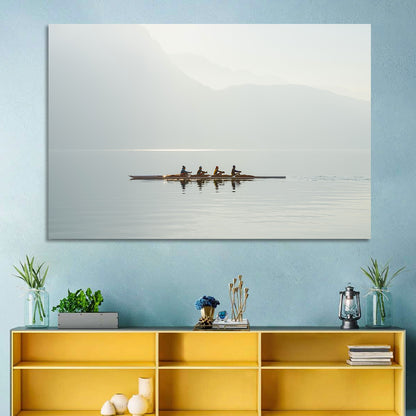 Rowing In Lake Lugano Wall Art