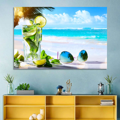 Mojito Beach Scene Wall Art