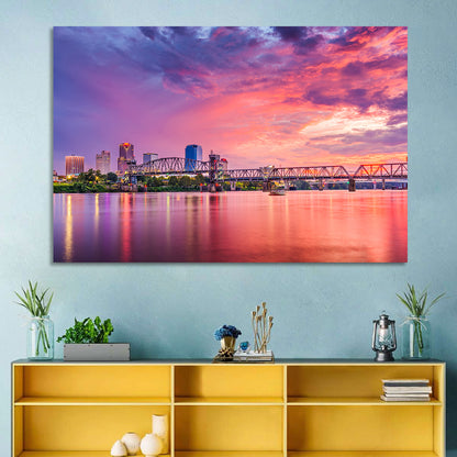 Little Rock Sunset Skyline Wall Art