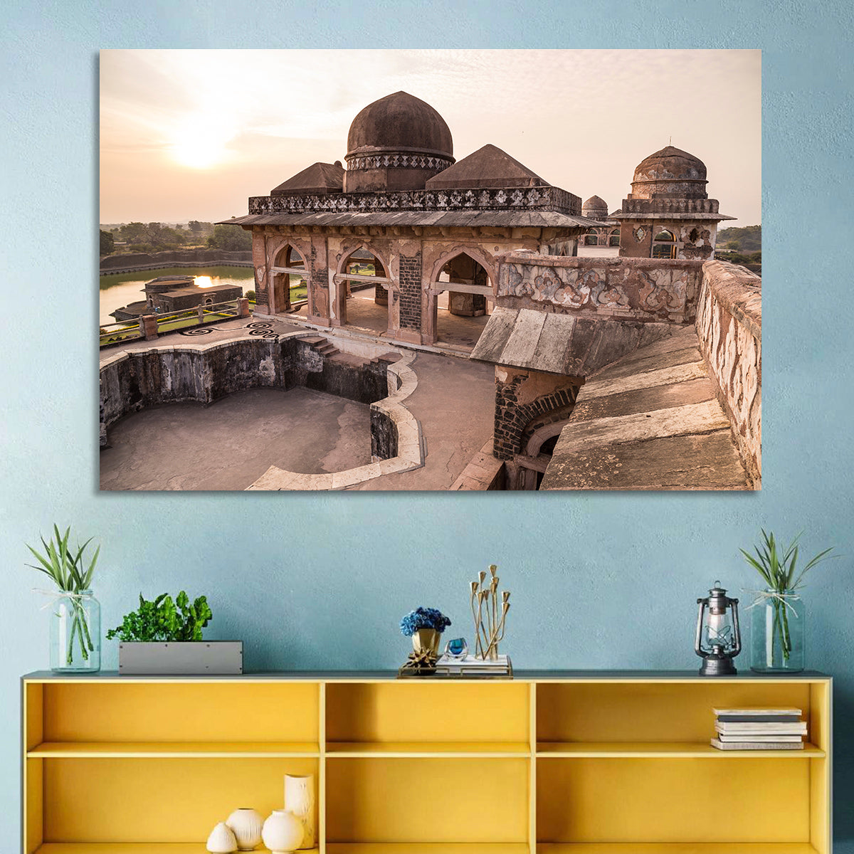 Jahaz Mahal, Mandu India Wall Art in a room, landscape