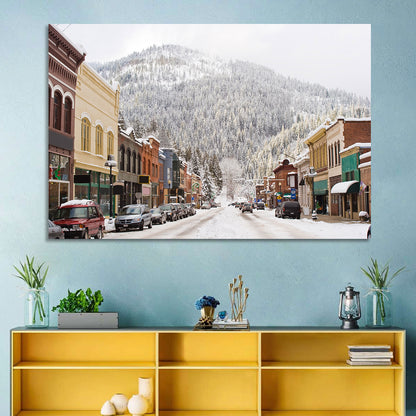 Snow Covered Mountain Main Street Wall Art