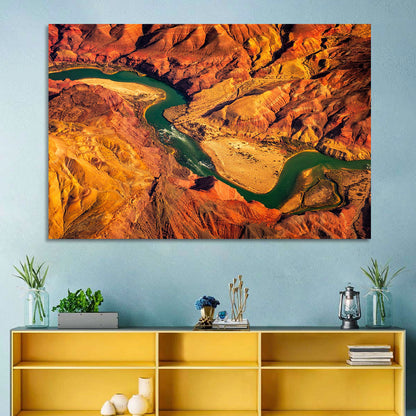 Aerial Colorado River Canyon Wall Art