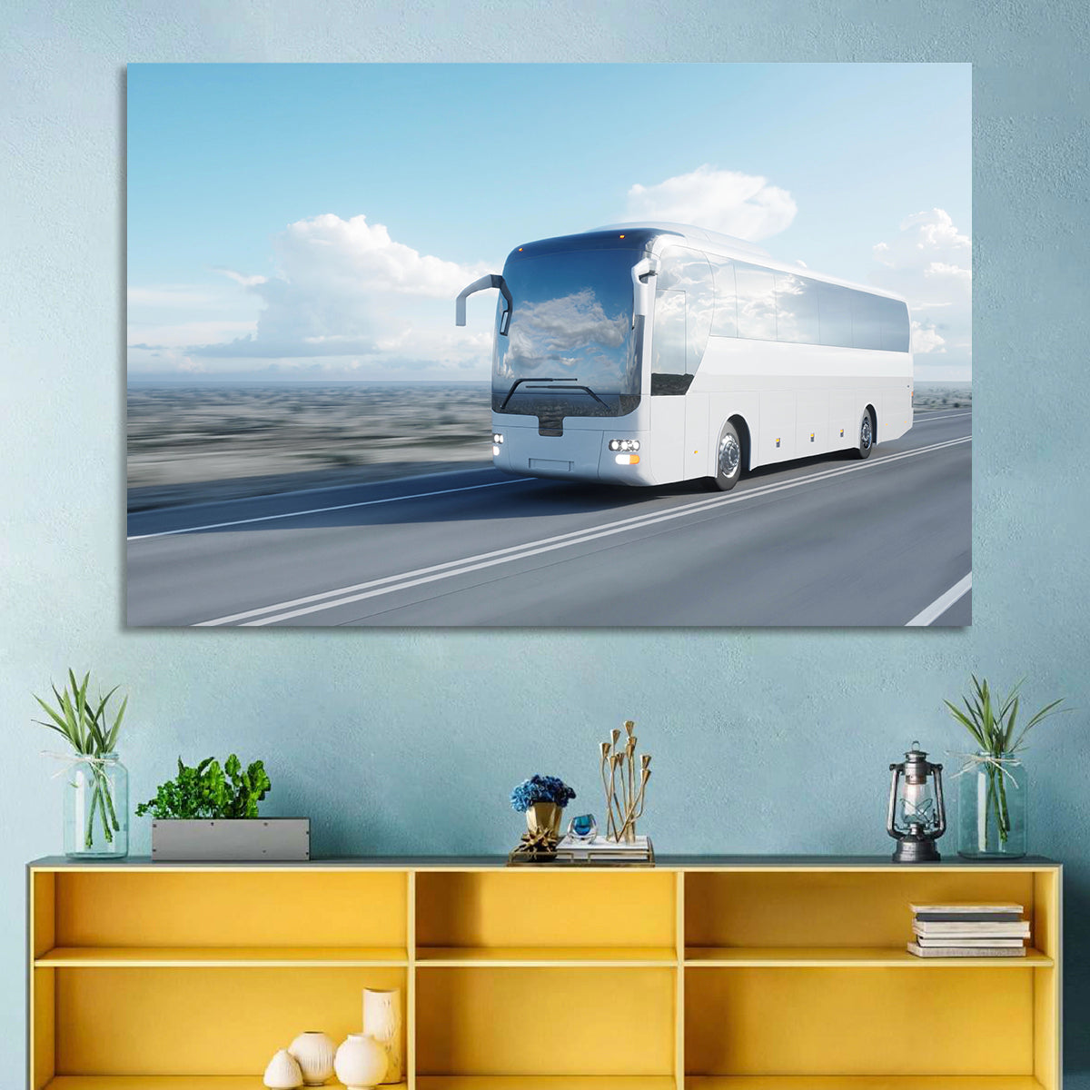 Desert Highway Tour Bus Wall Art