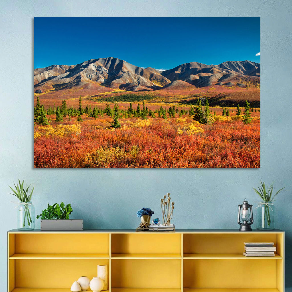 Denali Autumn Peaks Wall Art