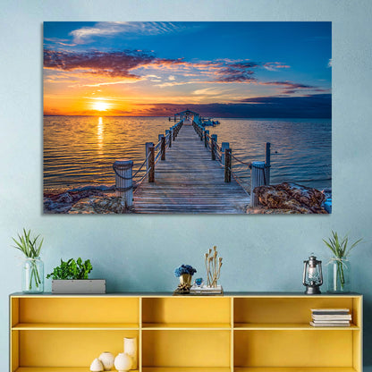 Islamorada Pier at Golden Hour Wall Art