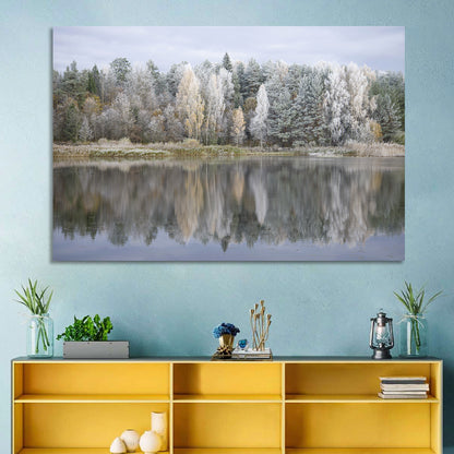 Pskov Region Forest Lake Wall Art