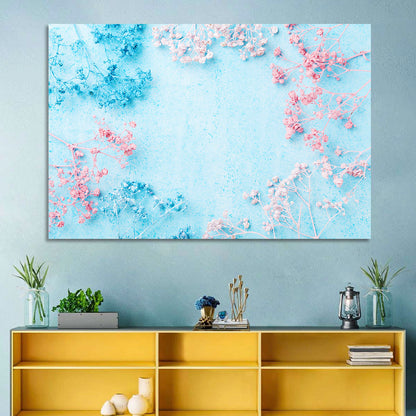 Dyed Babys Breath Arrangement Wall Art
