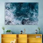 Aerial Swirling Ocean Waves Wall Art