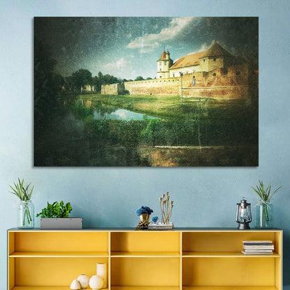 Făgăraș Fortress Moat Reflection Wall Art