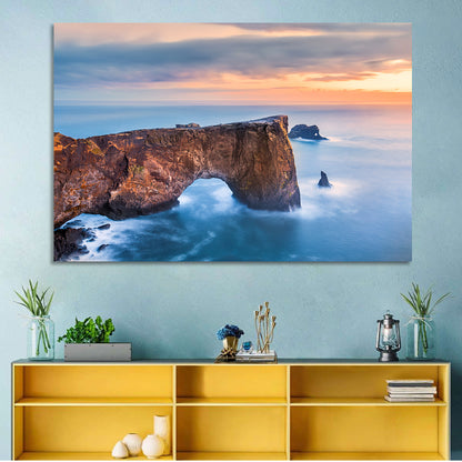 Dyrhólaey Sea Arch at Sunset Wall Art