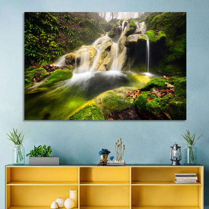 Cheile Nerei Mossy Waterfall Wall Art