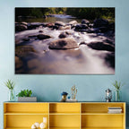 Truckee River Sunlit Rocks Wall Art