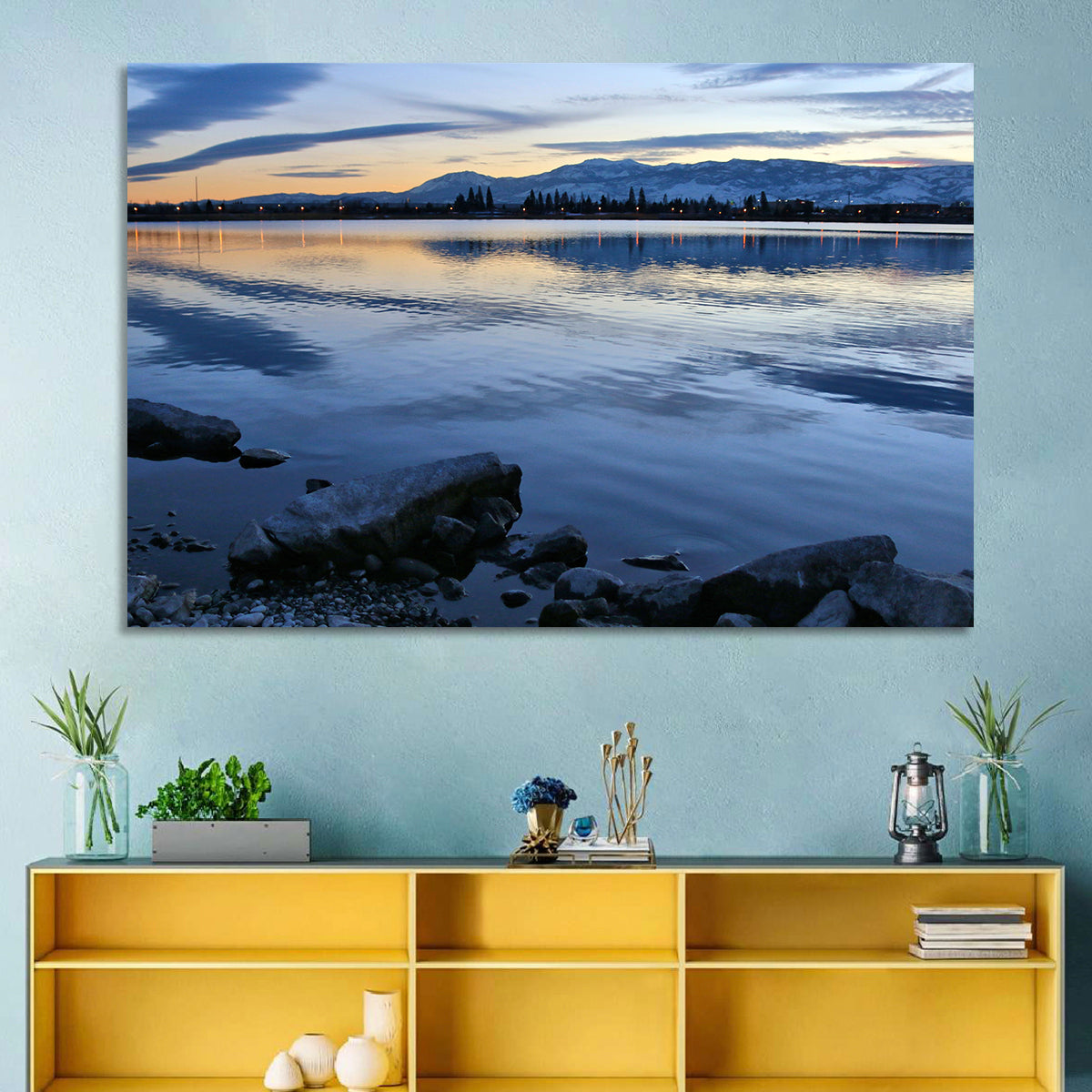 Sparks Marina Twilight Reflection Wall Art