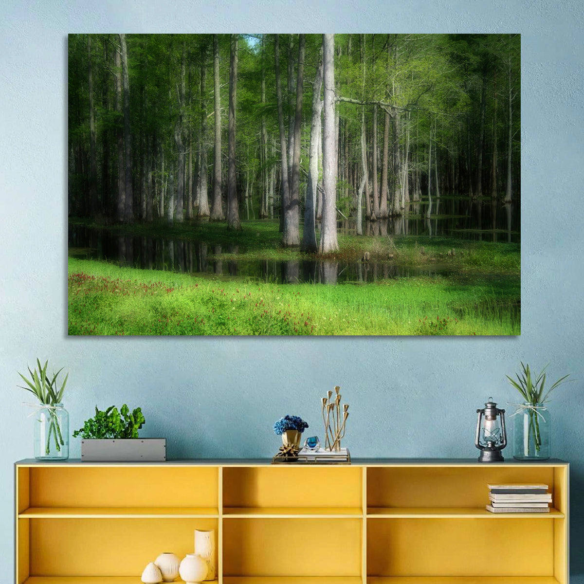 Lush Green Swamp Wall Art