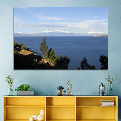 Lake Titicaca Thatched Roof View Wall Art