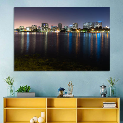 Oakland Skyline Over Lake Merritt Wall Art