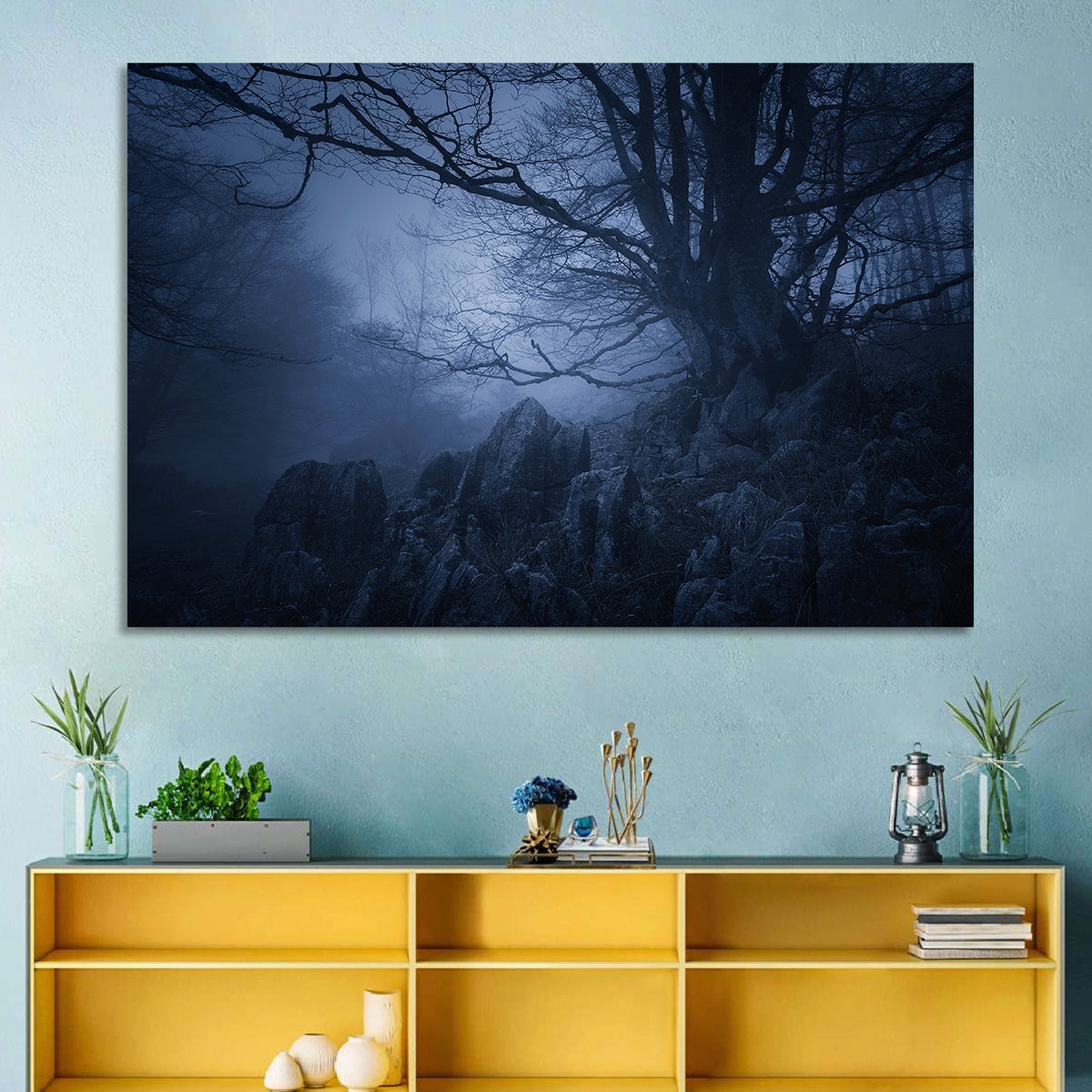 Gnarled Tree at Twilight Wall Art