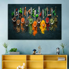 Assorted Spices and Spoons Wall Art
