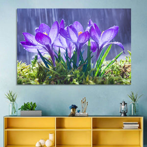 Blue Crocuses Wall Art