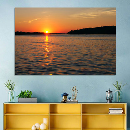 Mississippi River Sunset Wall Art