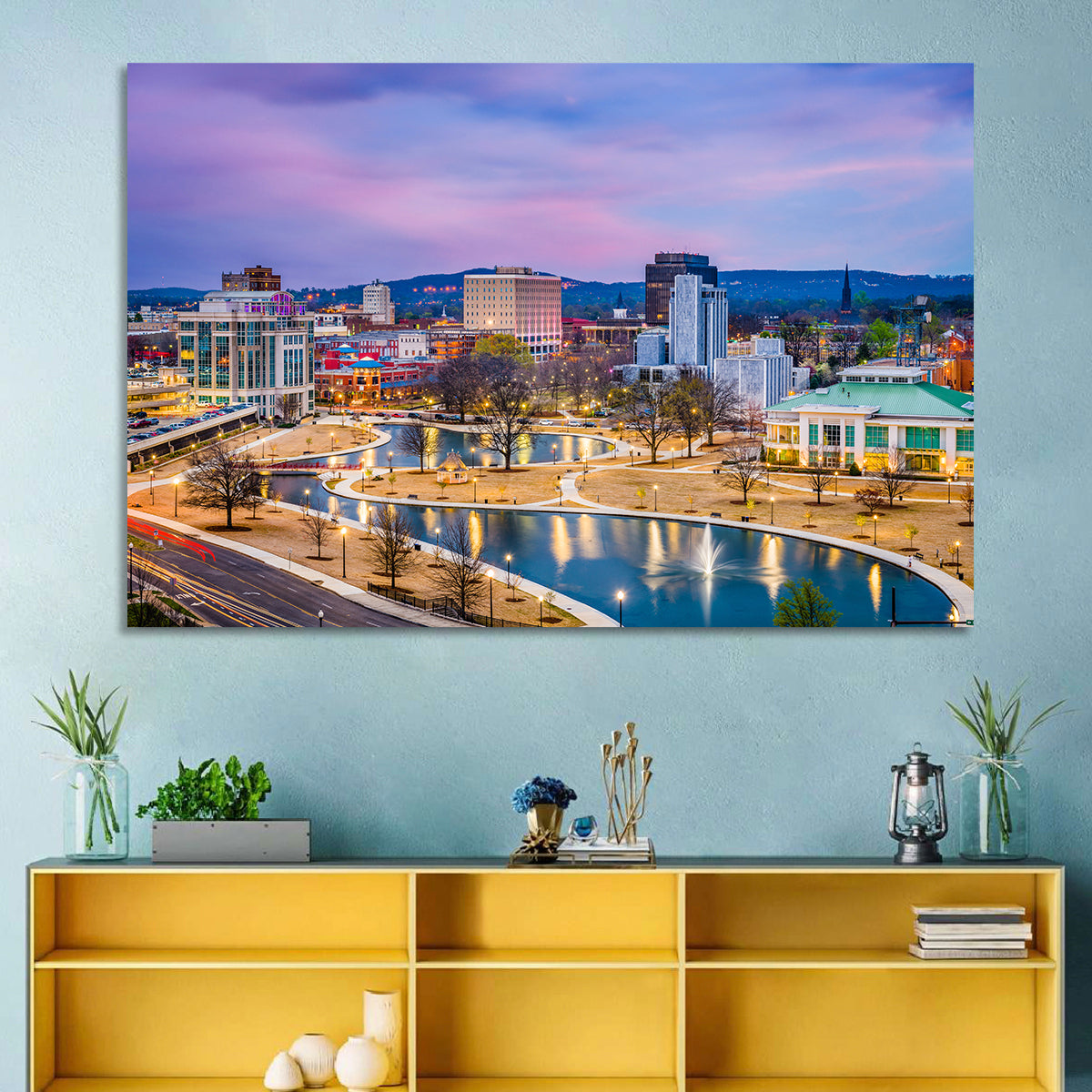 Huntsville Twilight at Big Spring Park Wall Art