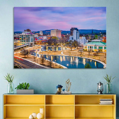 Huntsville Twilight at Big Spring Park Wall Art
