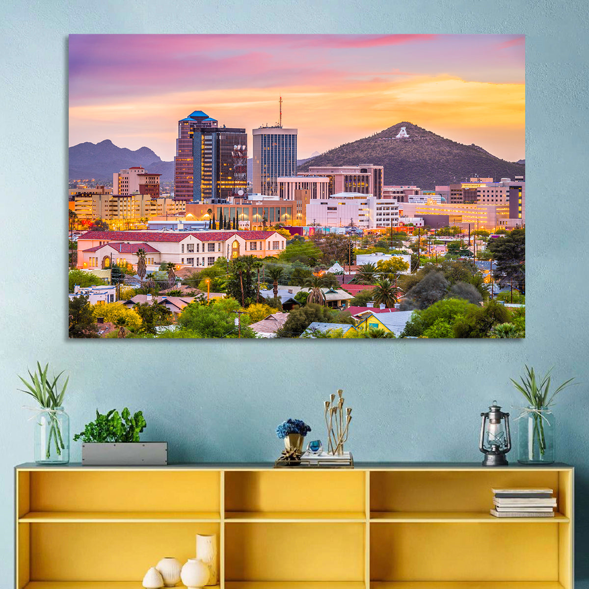 Tucson Skyline at Golden Hour Wall Art